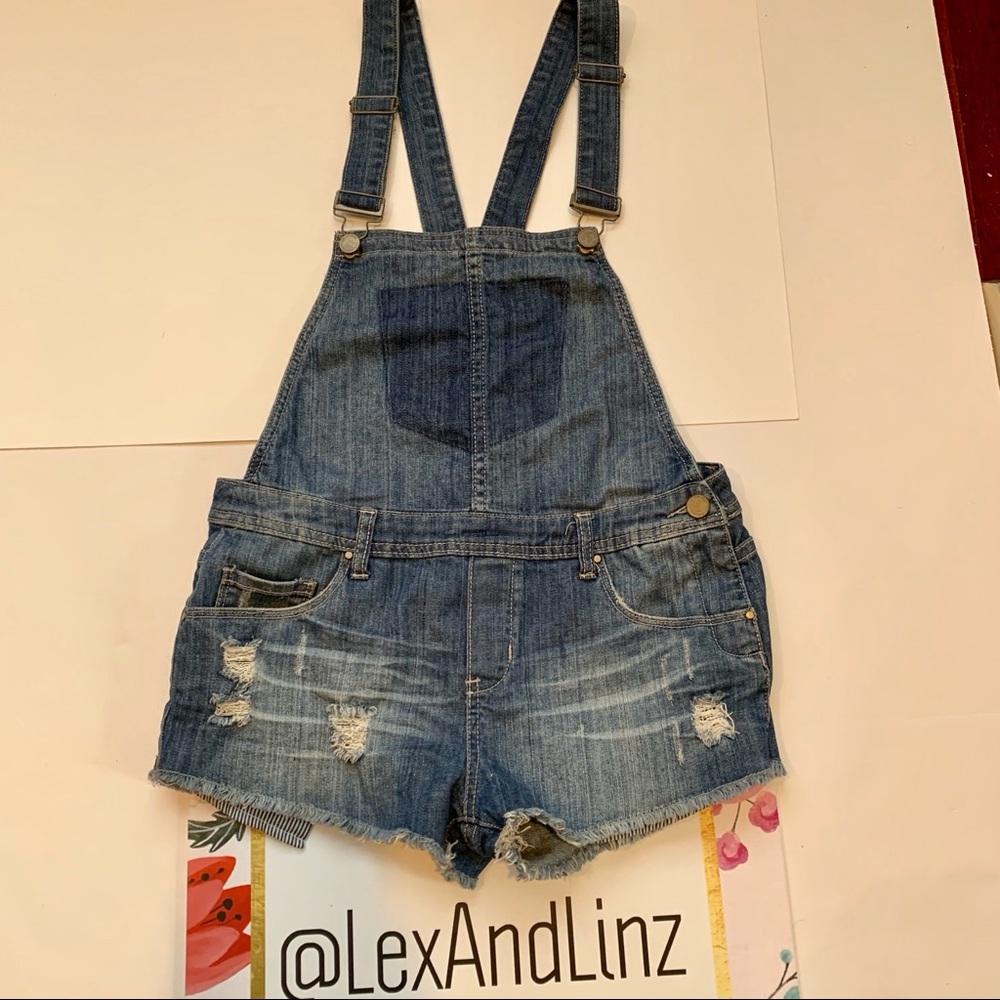 BLANK NYC denim / jean overall shorts